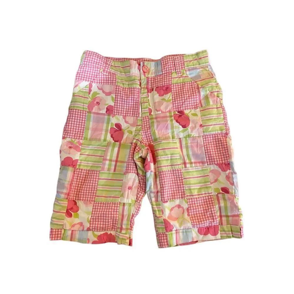 Gymboree, Patchwork girls, butterfly Bermuda shorts, size 12